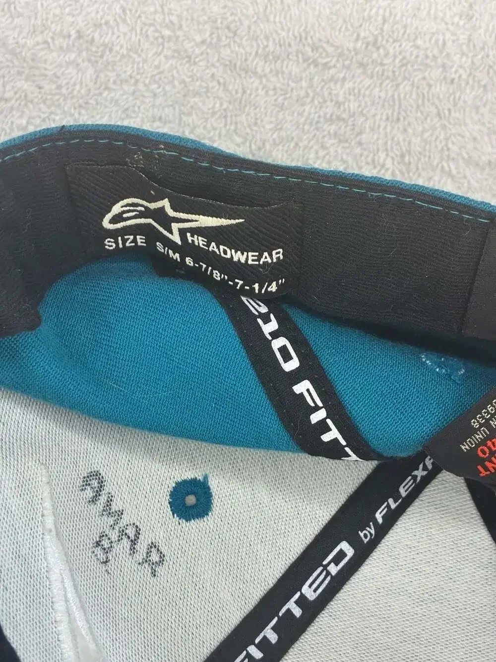 Alpinestars Teal 210 Fitted Curved Brim Baseball Hat Size S/M